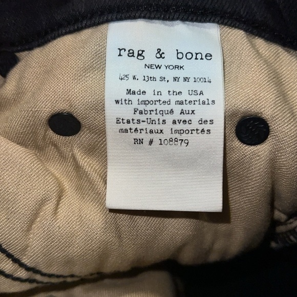 Rag & Bone Black Skinny Distressed Jeans 28 - Picture 11 of 12